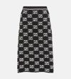 GUCCI GG WOOL BOUCLÉ JACQUARD MIDI SKIRT