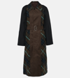 Burberry Embroidered Gabardine Bradford Trench Coat In Green