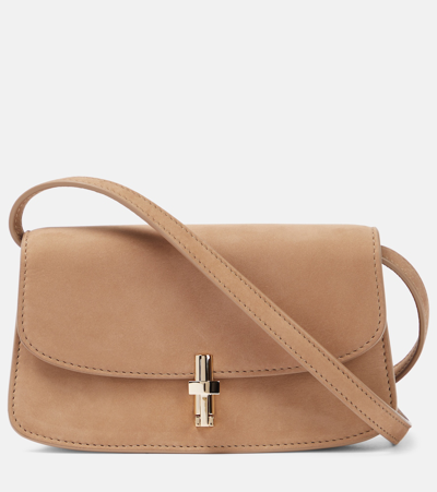The Row Sofia Leather Shoulder Bag In Brown
