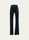 CINQ À SEPT SHANIS HIGH-RISE SLIT-CUFF DENIM BOOTCUT PANTS