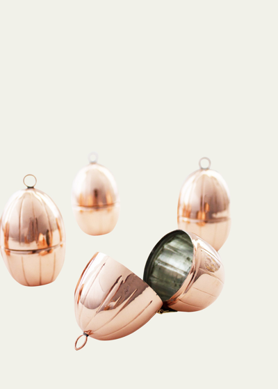 Coppermill Kitchen Vintage Inspired Fluted Eggs, Set Of 4 In Copper