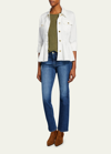 FRAME LE HIGH CROPPED STRAIGHT-LEG JEANS