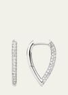 ENGELBERT THE DROP LINK EARRINGS, MINI, IN WHITE GOLD AND WHITE DIAMONDS