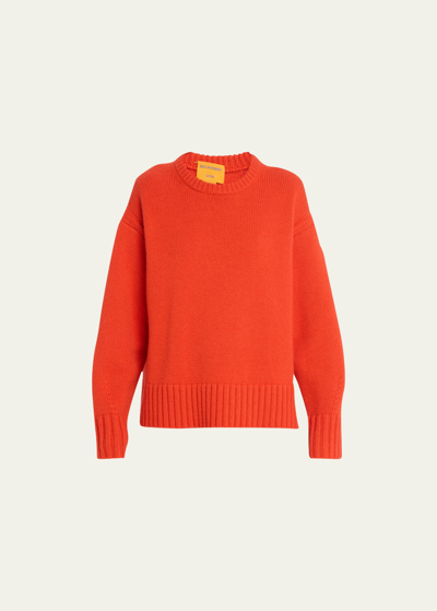 Guest In Residence Cozy Cashmere Crewneck Sweater In Cherry