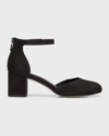 Eileen Fisher Veery Womens Suede Square Toe Block Heels In Black