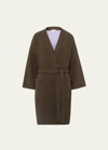 HANRO BELTED DOUBLE-FACE COTTON ROBE