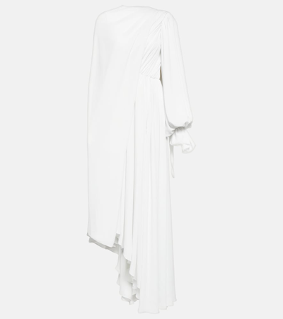 Balenciaga Light Tech Crepe Dress In White