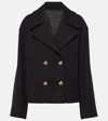 Nili Lotan Double Breasted Casual Jacket In Black