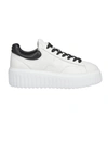 Hogan H-stripes Low-top Platform Sneakers In White