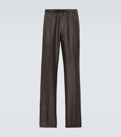 Lanvin Technical Track Pants In Brown