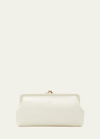 Il Bisonte Classic Vaccjetta Leather Clutch Bag In Ivory