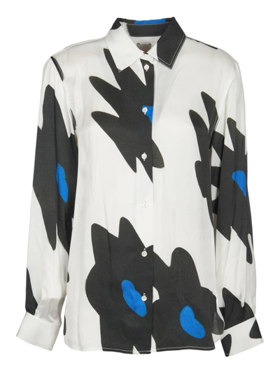 Paul Smith Long-sleeve Abstract-print Shirt In White
