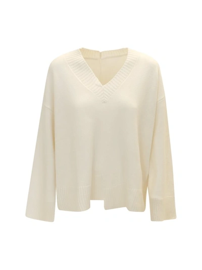 P.a.r.o.s.h Parosh 002 Led White Sweater In Neutrals