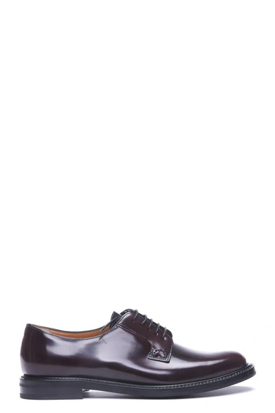 Church's Burgundy Lace-up Shoes In Grey