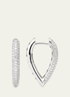 ENGELBERT THE DROP LINK EARRINGS, SMALL, IN WHITE GOLD AND WHITE DIAMONDS