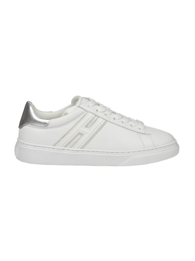 Hogan Tone-on-tone Embossed Sneakers In White