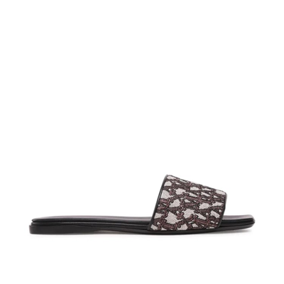 Max Mara Fridac Logo Slides In Black