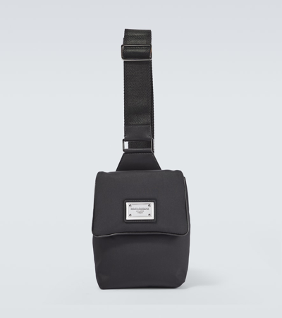 Dolce & Gabbana Logo Belt Bag In Nero/nero