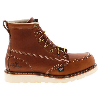 Pre-owned Thorogood Mens Boots 6 Inch Toe Safety Toe Lace-up Ankle Leather