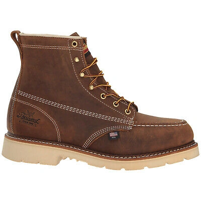 Pre-owned Thorogood Mens Boots 6 Inch Toe Safety Toe Lace-up Ankle Work Leather