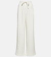 GUCCI INTERLOCKING G COTTON JERSEY WIDE-LEG PANTS