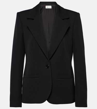 The Row Dru Tailored Wool Blazer Jacket In Black