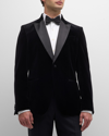 Hugo Boss Slim-fit Tuxedo Jacket In Pure-cotton Velvet