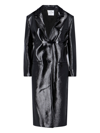 Courrèges Tailored Cotton Blend Coat In Black  
