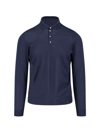Drumohr Knitted Polo Shirt In Blue