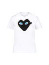 Comme Des Garçons Play Heart Print T-shirt In White