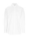 Barba Napoli Cotton And Nylon Stretch Shirt With Soread Collar In White
