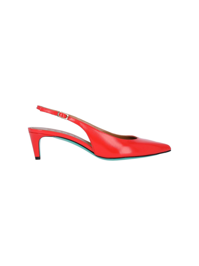 Marni Pointed Toe Sling-back Pumps In Red