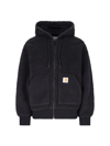 Carhartt Active Canvas Hooded Jacket In Black  