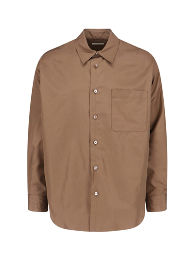 Lemaire Shirt "relaxed" In Brown
