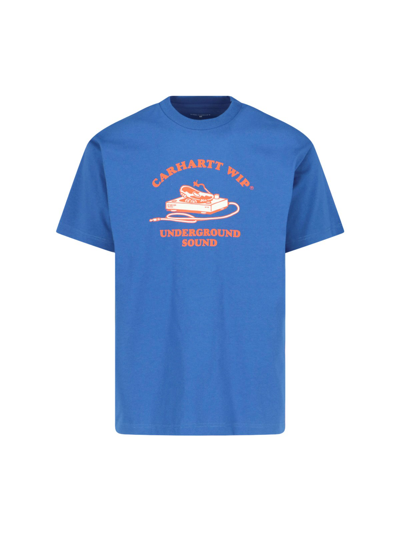 Carhartt "underground Sound" T-shirt In Blue