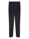 Auralee High-waisted Tailored Wool Trousers In Black  