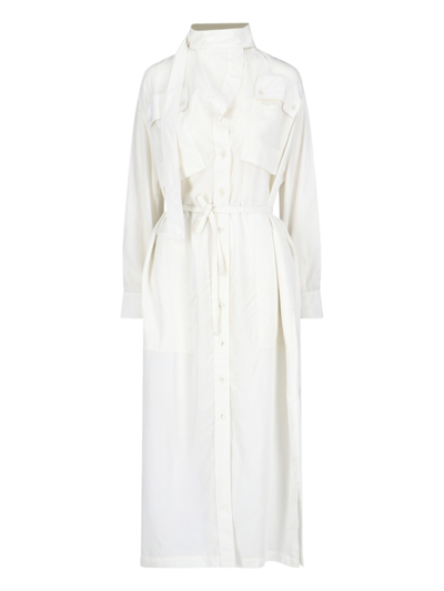 Lemaire Maxi Shirt Dress In White