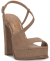 Jessica Simpson Gafira Platform Sandal In Sandstone Suede