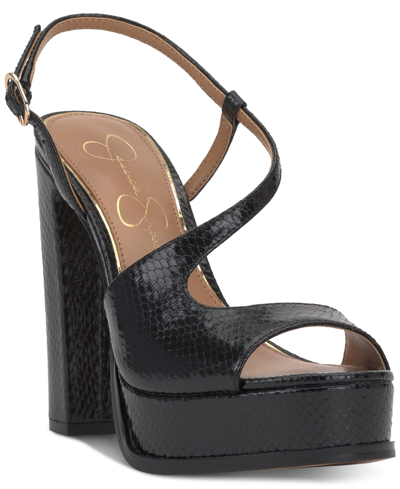 Jessica Simpson Gafira Strappy Platform Dress Sandals In Black