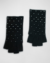 PORTOLANO FINGERLESS GLOVES WITH SCATTERED FAUX PEARLS
