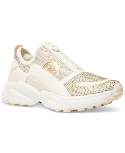 Michael Kors Michael  Sami Zip Trainer Sneakers In Cream