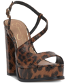 Jessica Simpson Gafira Platform Sandal In Natural Faux Leather