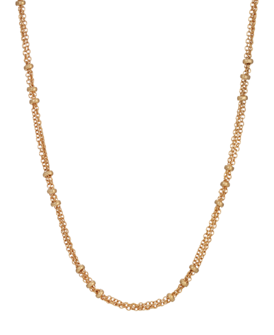 2028 Gold-tone Station Link Chain Necklace In Yellow