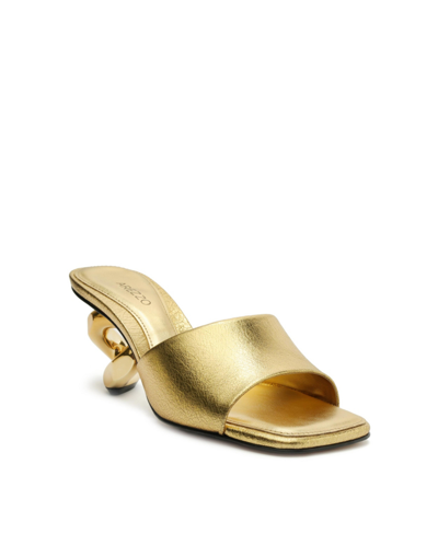 Arezzo Women's Brielle High Geometric Sandals In Gold - Manmade