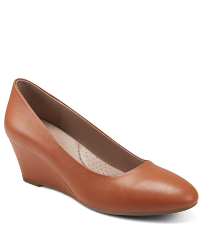 Aerosoles Inner Circle Pumps In Tan - Faux Leather