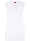 DIESEL `D-ANGIEL` SHORT DRESS WITH CUT-OUT AND LOGO PLAQUE