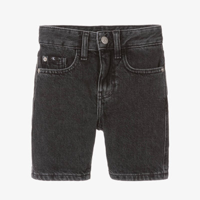 Calvin Klein Babies' Boys Washed Black Denim Shorts