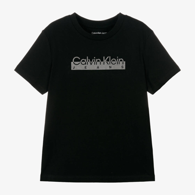 Calvin Klein Babies' Black Cotton T-shirt