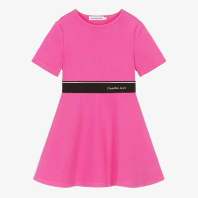 Calvin Klein Babies' Girls Pink Milano Jersey Dress
