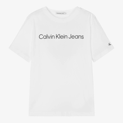 Calvin Klein Teen White Cotton T-shirt